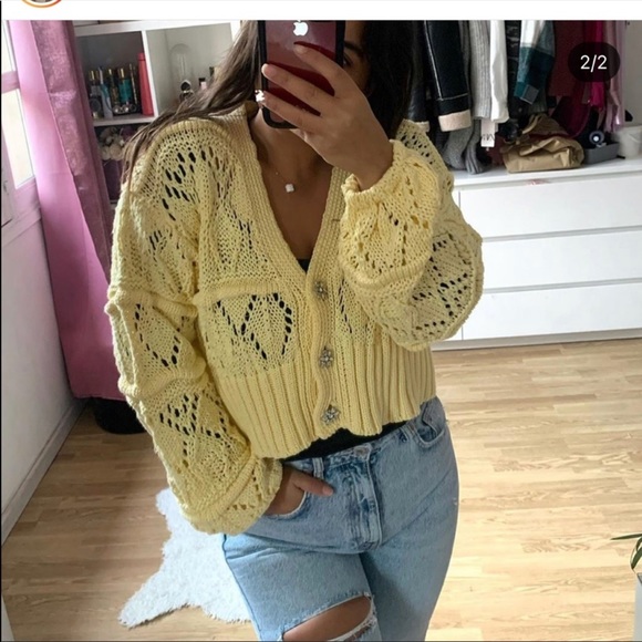 Zara jeweled buttons cardigan bloggers fav… - Picture 3 of 16